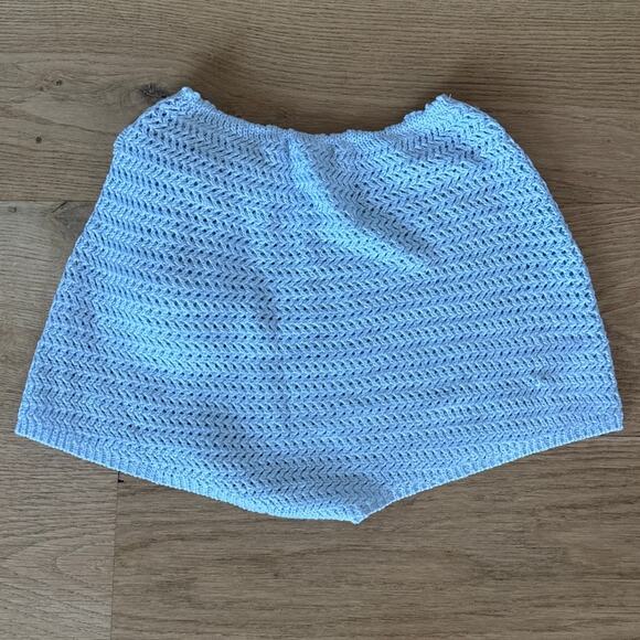 Peppermayo Crochet Mini Shorts Maia Rose Size M in Baby Blue - Picture 3 of 4